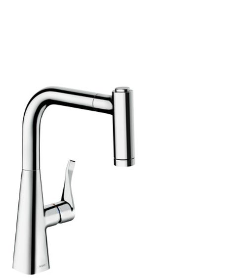 Hansgrohe-HG-Spueltischmischer-220-Metris-M71-Ausziehbrause-2jet-chrom-14834000 gallery number 1